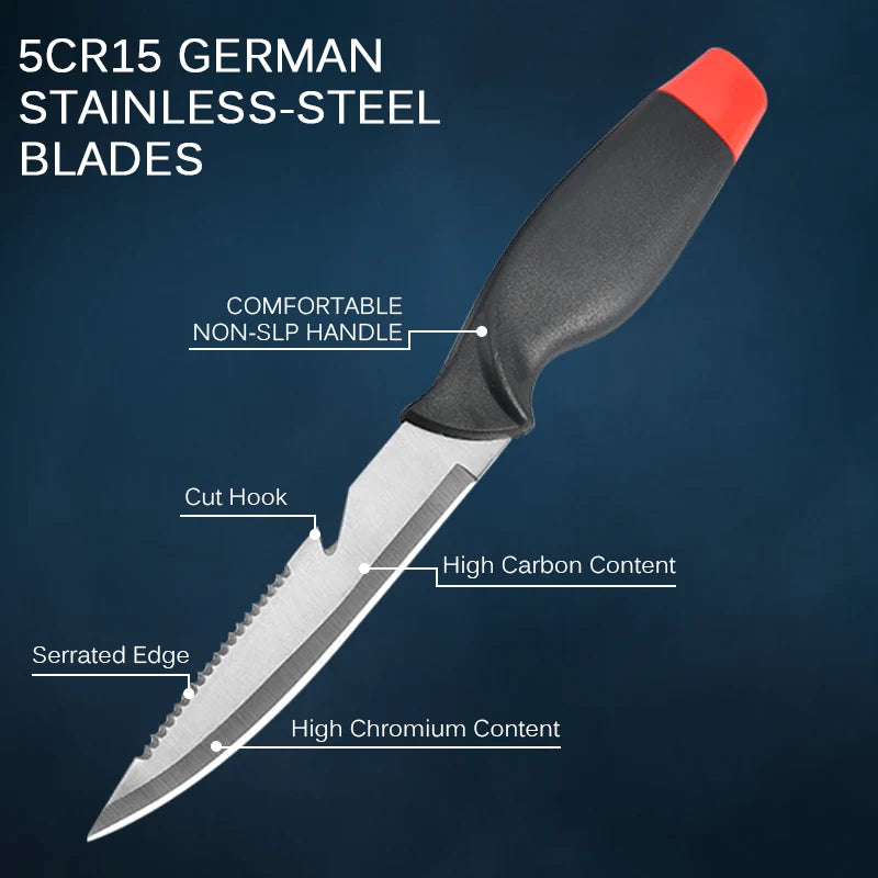 Stainless Steel Multifunctional Fishing Knife Fish Killing Knives Fish Planing Knife Kitchen