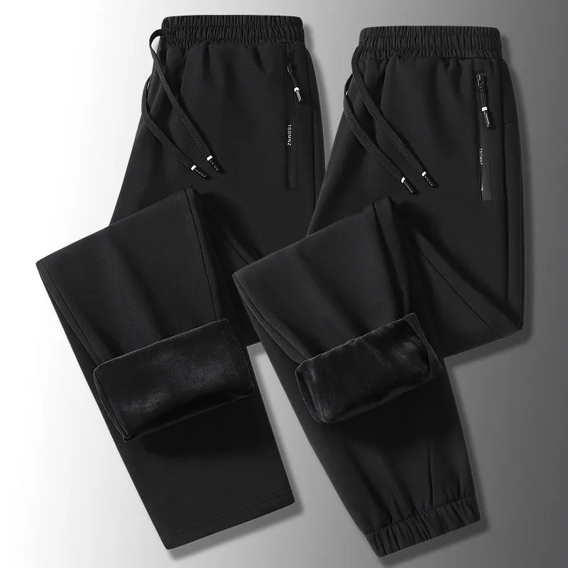 Men's Winter Warm Padded Sports Pants Waterproof Outdoor Rushing Pants Casual