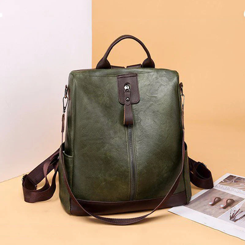 Female Backpack Multifunction PU Leather School Bag Women Shoulder Bag Travel Back Pack Mochila Feminina