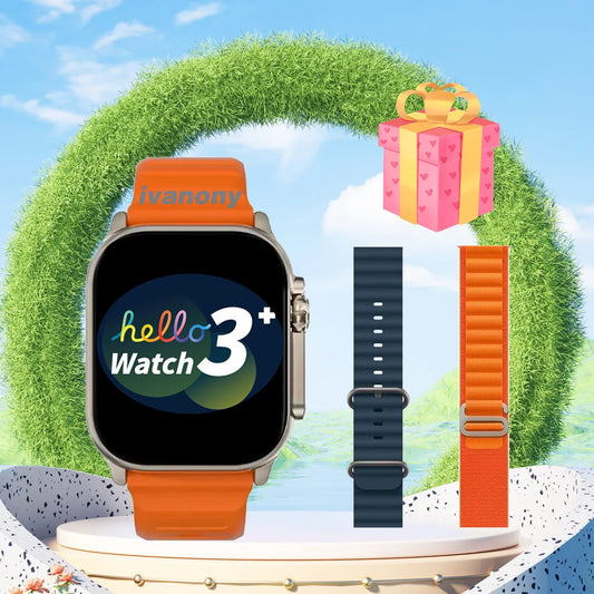 Original Smart Watch Hello 3 Plus Ultra Amoled 49mm 4GB/ROM Whatsapp Reminder Remote Music Voice Assistant Compass Smartwatch