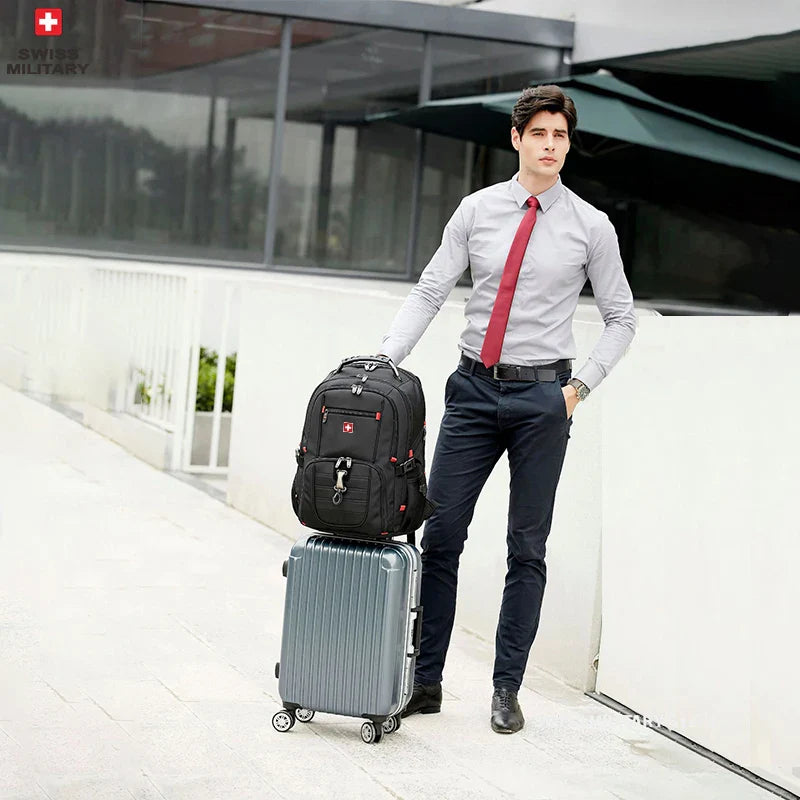 SWISS MILITARY Fashion Travel Multifunction Large Capacity Male Bag Usb Charging Waterproof 23 inch Laptop Backpack Men Mochila