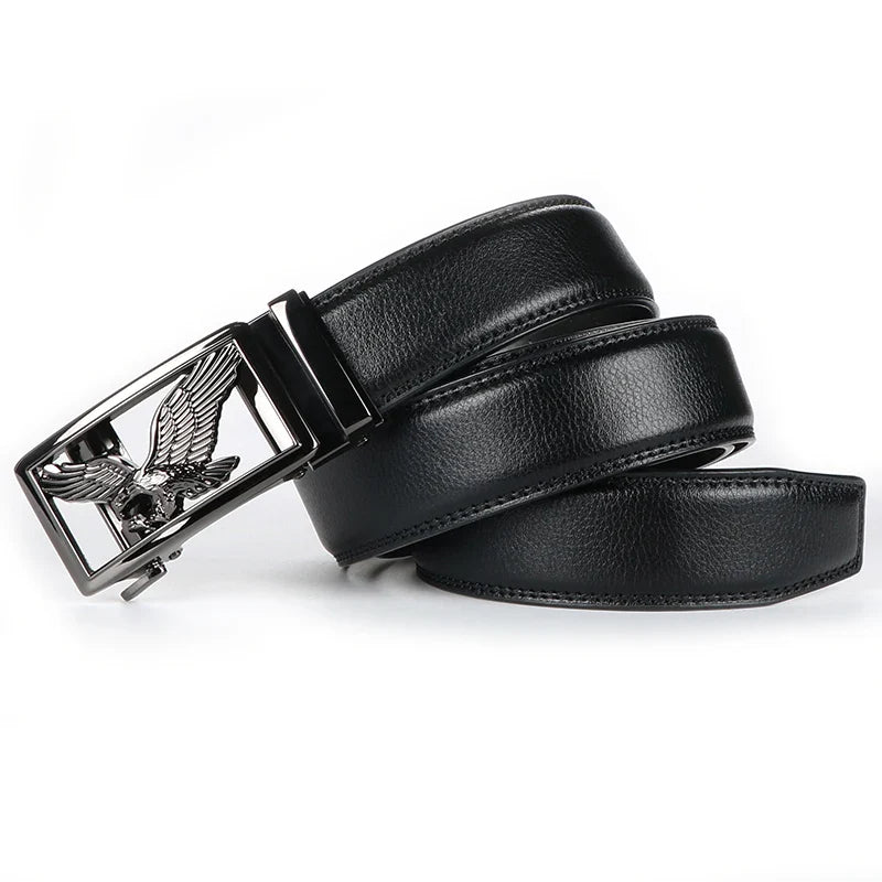 Men's Belt With Alloy Automatic Buckle, Fashion Men's Business Leisure Belt