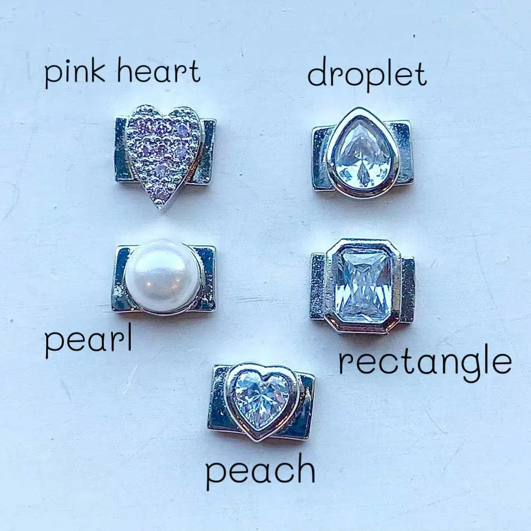 DOREMI Personalized Charms Slide Bangle English Letters 12 Birthstone Charm Heart Star Slide Bangle