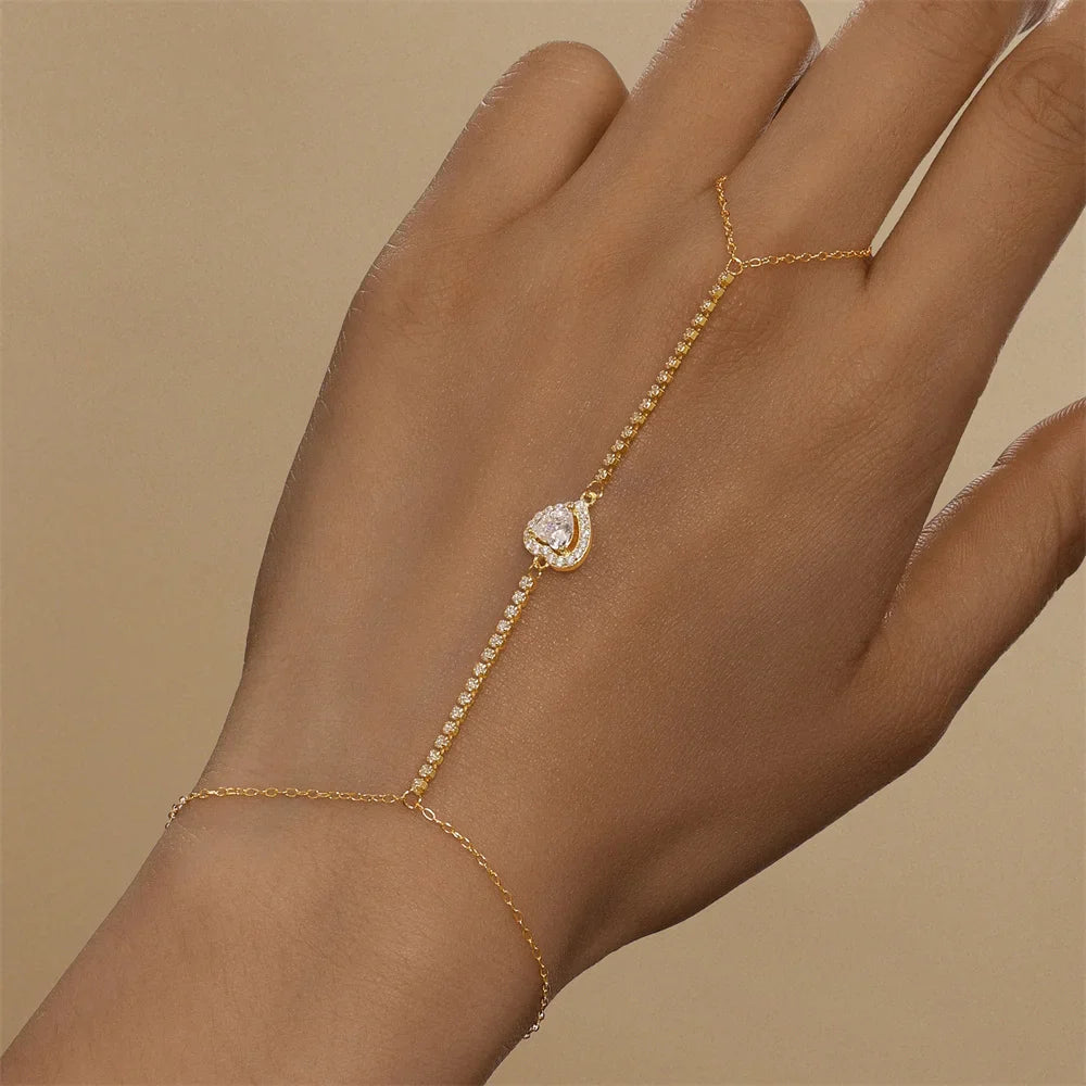 CANNER Minimalism Octagonal Star Finger Bracelet For Women 925 Sterling Silver Ins Flower Multi-layer Bracelet Fine Jewelry