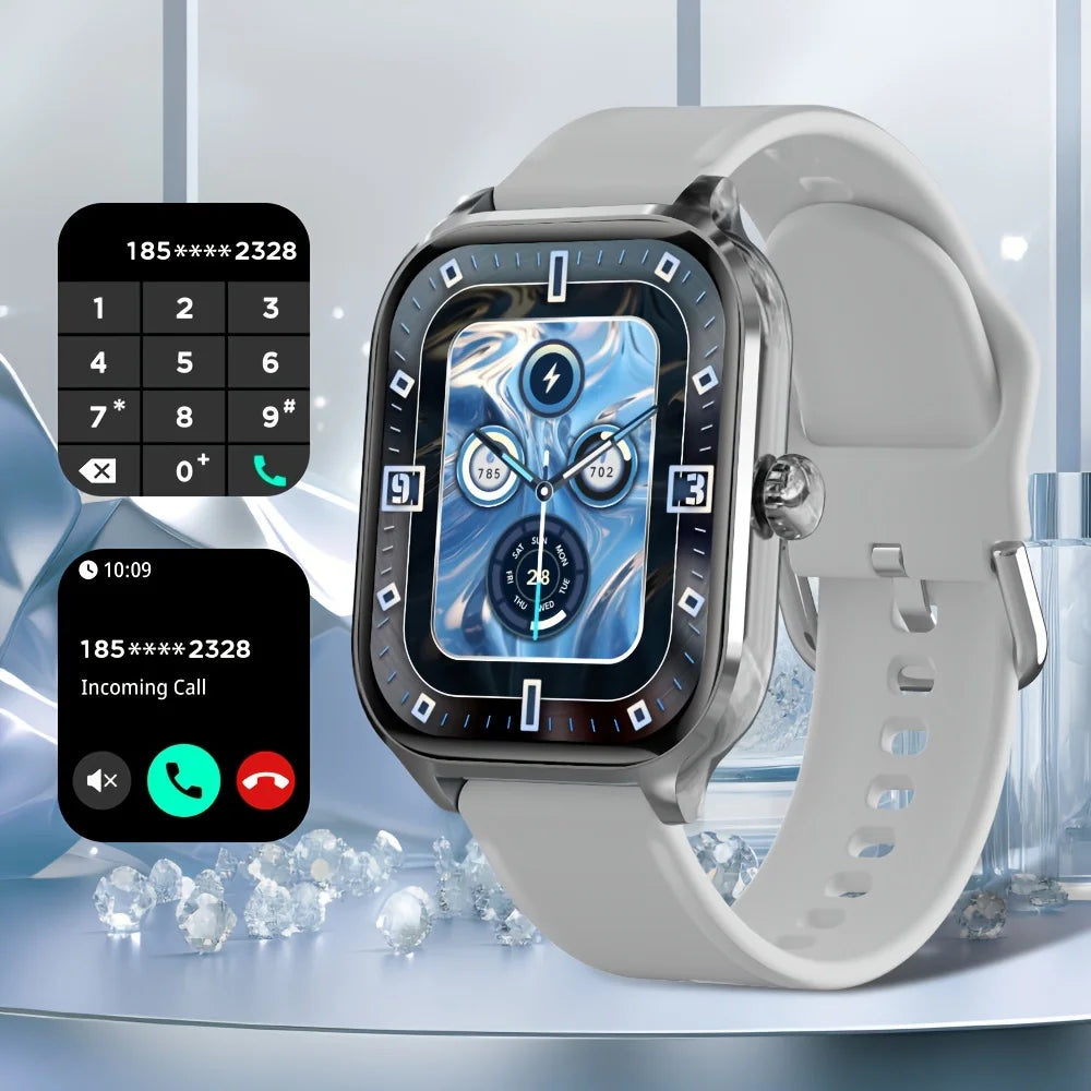 LAXASFIT New Smart Watch 2.01-inch HD Full Touchscreen Sports Fitness Watch Bluetooth Call Smartwatch Men Women Holiday Gift