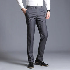 Boutique Fashion Solid Color Mens Casual Business Suit Pants Male