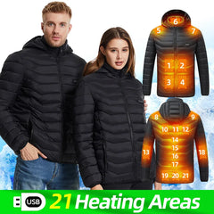 Men's Heated Vest with Retractable Heated Hood and Battery Pack for Hunting/Hiking