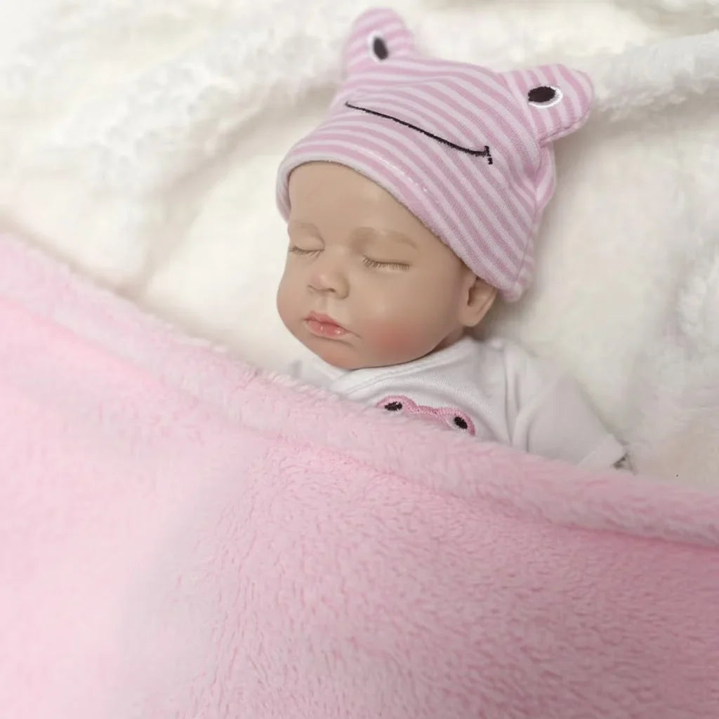 33cm Open Mouth Full Body Silicone Loulou Girl and Boy Newborn bebé de silicona cuerpo entero Handmade Lifelike Gifts for Kids