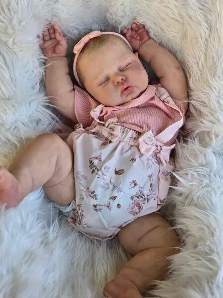NPK 19-inch Reborn Girl Baby Doll - Hand-Painted Finish Soft Cloth Body Realistic Vinyl Pickle Doll High-Quality Collectible