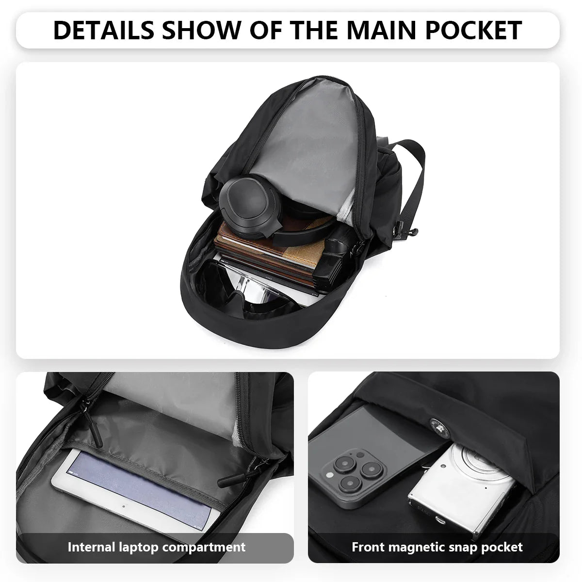 Lightweight Mini Backpack for Boys Travel, Versatile Outdoor Hiking and Mountaineering Bag, Small Backpack, Casual Small School Bag, Student Class, Fishing, Travel Conference