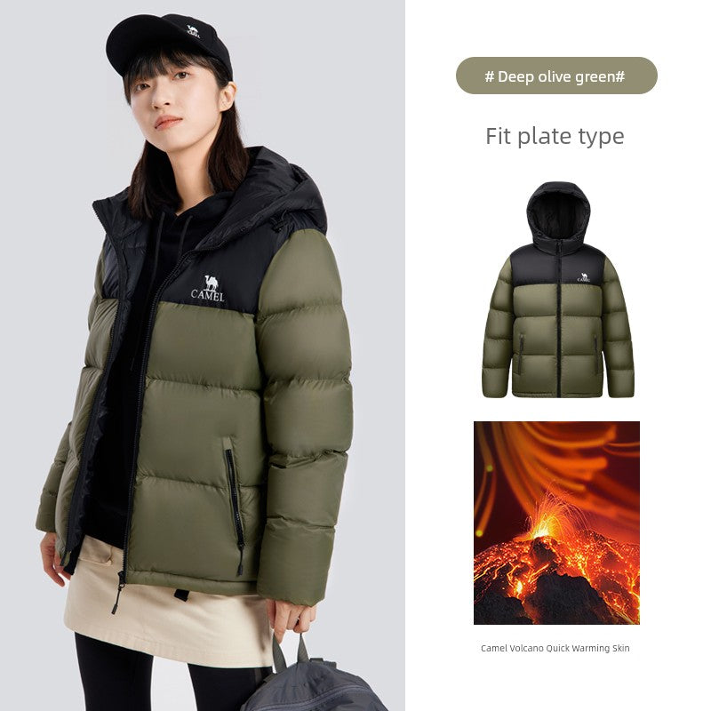 down Jacket Men's Winter Couple Short Velvet Thickened Warm Quilted Jacket