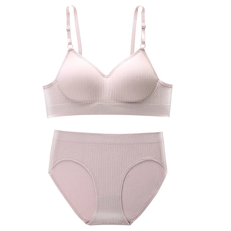 Sports Women Bra Panties Set Seamless Bra Top Set Letter Activewear Bra