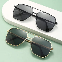 Men's Sunglasses Polarized Metal Classic Square Frame Driving Anti Glare
