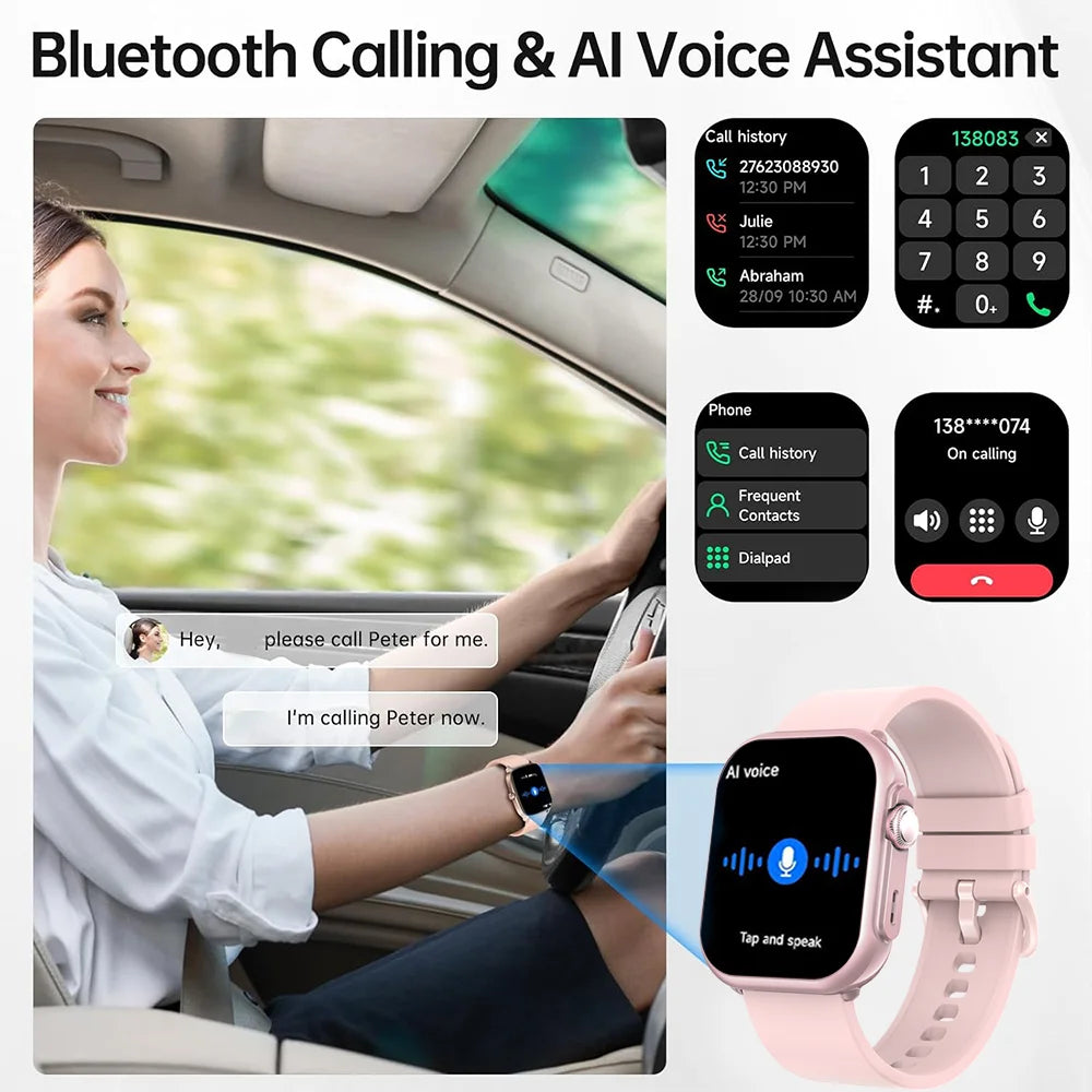 Viiray Smart Watch with 1000mAh Battery & 100-Day Long Battery Life, 110+ Sports Modes, Heart Rate & Sleep Monitor for Men Women