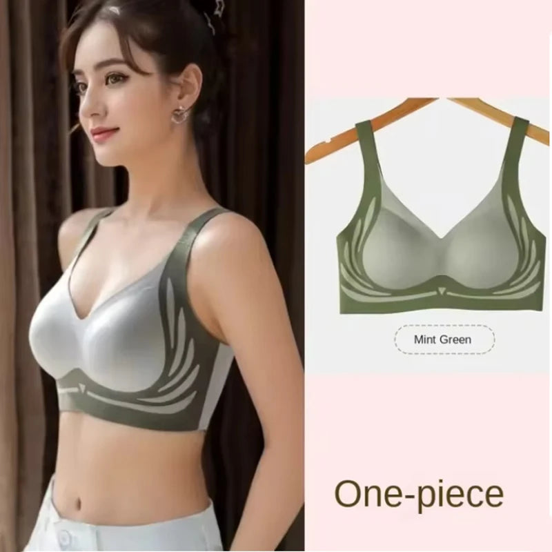 Push-up Bra Women Gathered Up Soft Support Adjustable Underwear Anti-sagging
