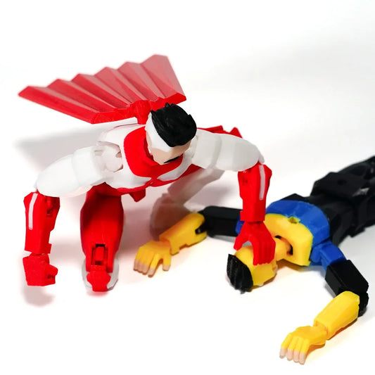 3D Printed Superheroes Invincible Omni Man Anime Multi-Jointed Shapeshift Toys Action Figures Mannequin Model Ornaments Gifts