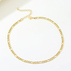 Chain Necklace Stainless Steel Link Gold Color Choker Necklace Layered Women