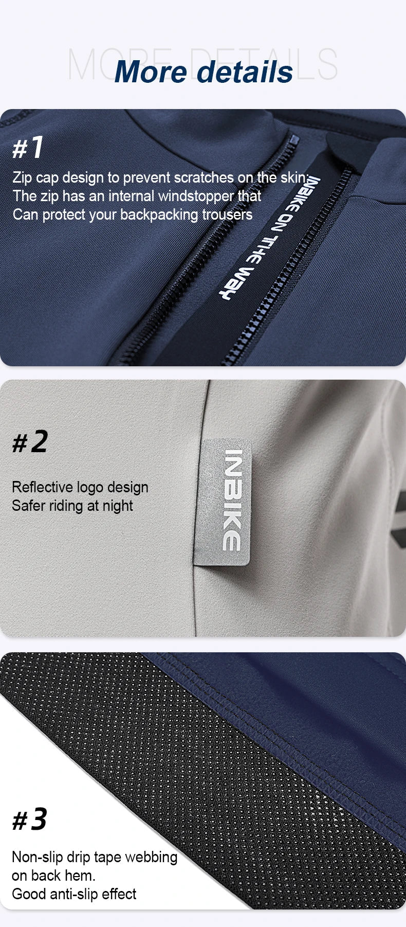 INBIKE Fleece Men's Cycling Jersey  Winter Cycling Sets Warm Long-sleeved Suit Soad Bike Bicycle Jacket Overalls Riding Suit