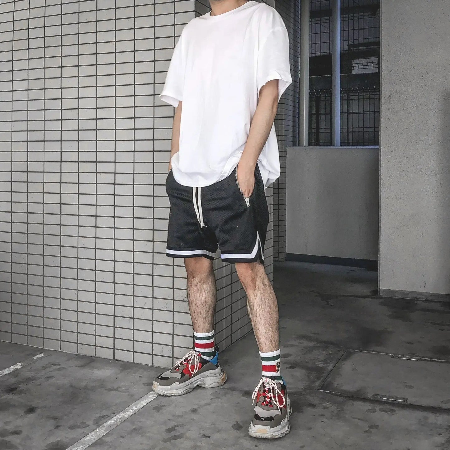 Men's Sports Basketball Shorts Mesh Quick Dry Gym Shorts for Summer Fitness Joggers Casual Breathable Short Pants Scanties Male