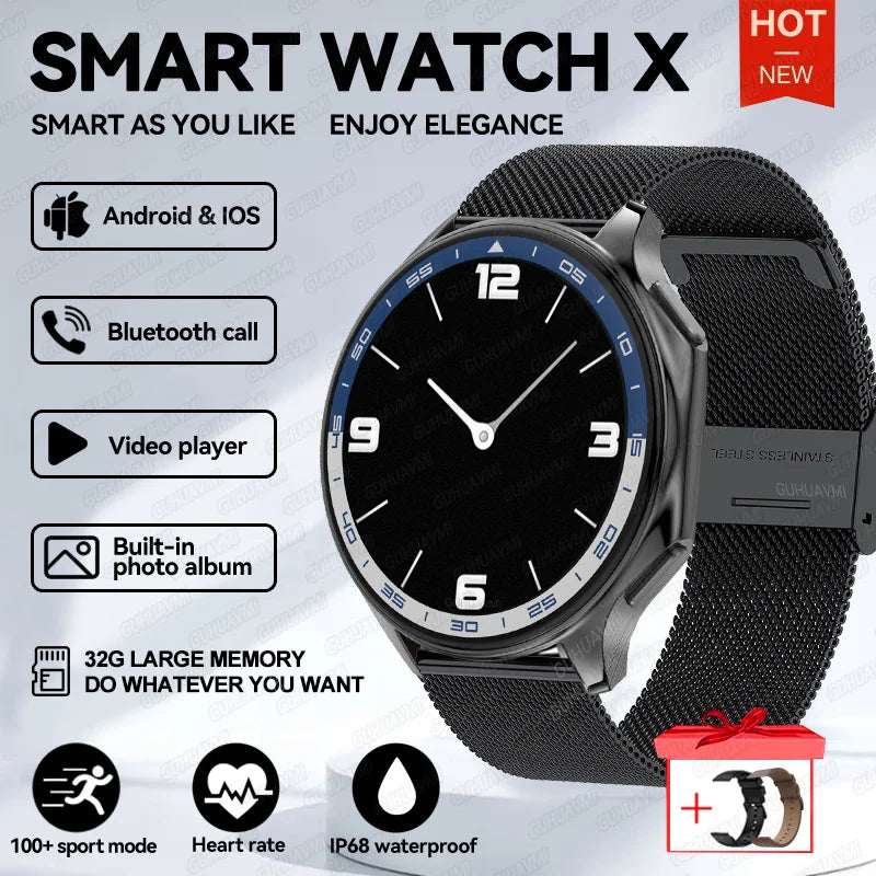 2025 Men High-End Business Watch For IOS OPPO Watch X 4G Large Memory Video playback Smartwatch Sport Fitness Waterproof Watches