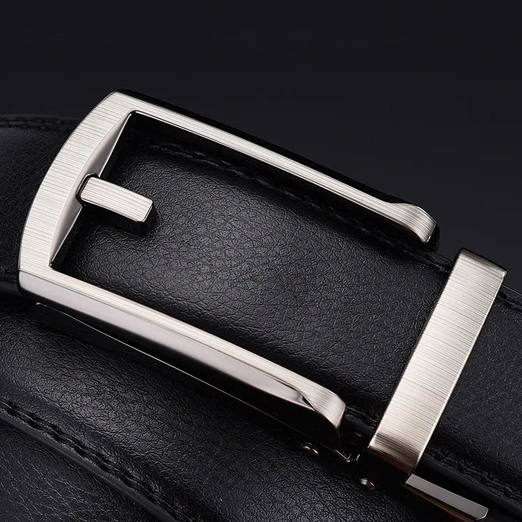 Men Belt High Quality Faux Leather Men's Belt Waist Strap for Male Automatic Buckle Belts for Men Alloy Buckle 3.1cm Black Brown