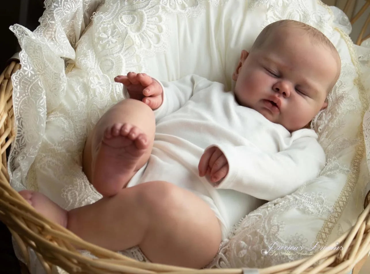 19 Inch Pickle Boy Reborn Toddler Doll Lifelike Sleeping Figure Soft Cloth Body Hand-Painted Hair Cuddly Baby Toy for Collectors