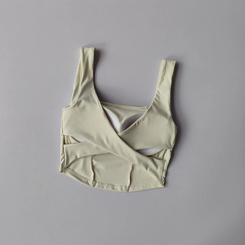 Sports Bra Women's Shockproof Tank Top Running Fitness Bra Quick Drying