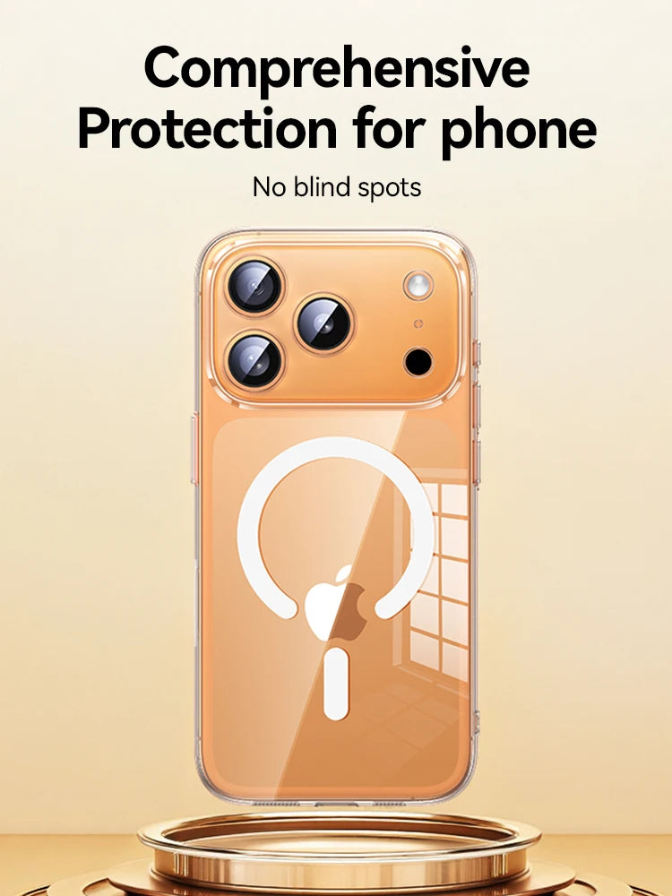 Joyroom for iPhone 17 pro Max Clear Case Compatible with Magsafe Anti-Yellow Magnetic Phone Hard Transparent Case for iPhone 17