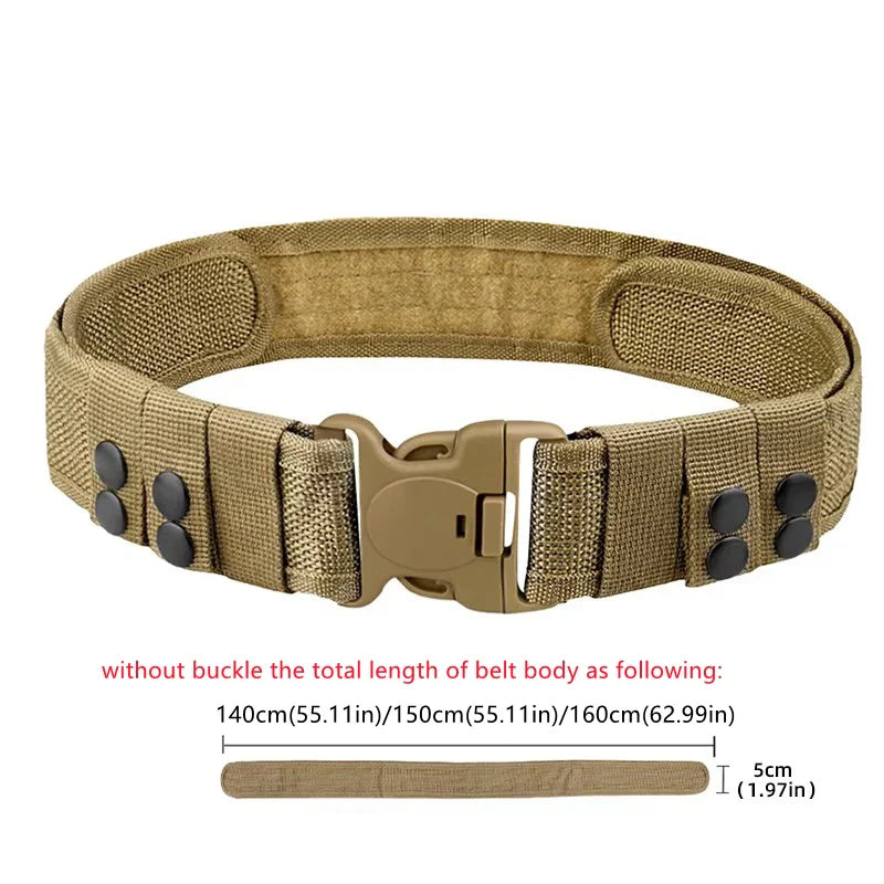 Men's new nylon belt polyester woven belt multi-functional tactical belt for outdoor sports