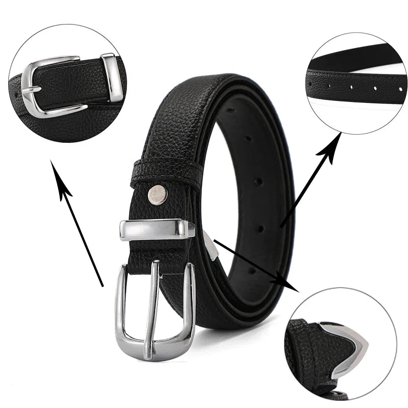 Women Leather Belts High Quality Fashion Best Matching Dress Jeans Belts for Lady Women's Dress Luxury Designer Brand LB2146