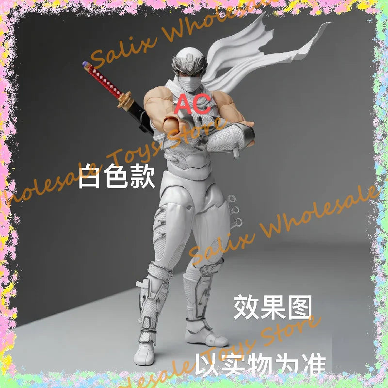 In Stock AC Toys The First Batch Ryu Revoltech 1/12 Amazing Yamaguchi White Ryu Hayabusa Ninja Gaiden Action Anime Figures Toy
