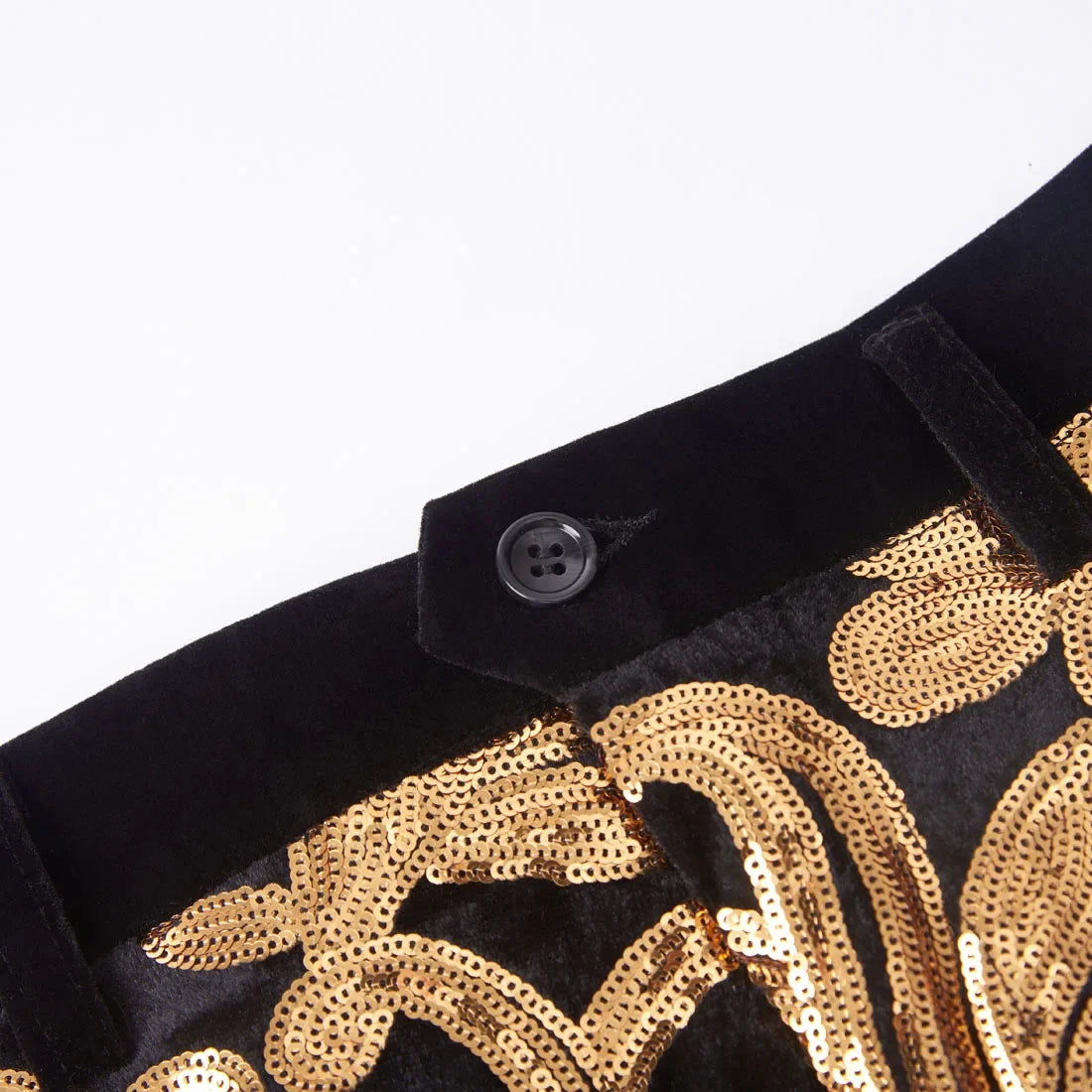 Beach Wedding Outfit Men: Men's Gold Velvet Fashion Elegant Casual Wedding