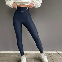 Fitness Women Letter Printed Slim Leggings High Waist Tight-fitting Legging Pants