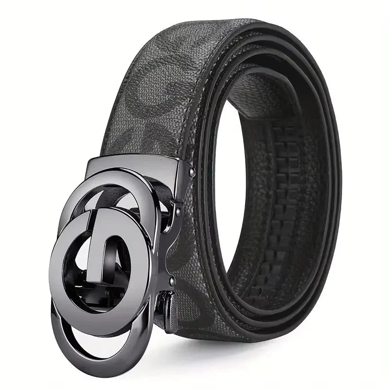Cintos de couro genuíno para homens e mulheres, fivela automática de metal, marca de luxo, famoso estilo comercial, pulseira jea