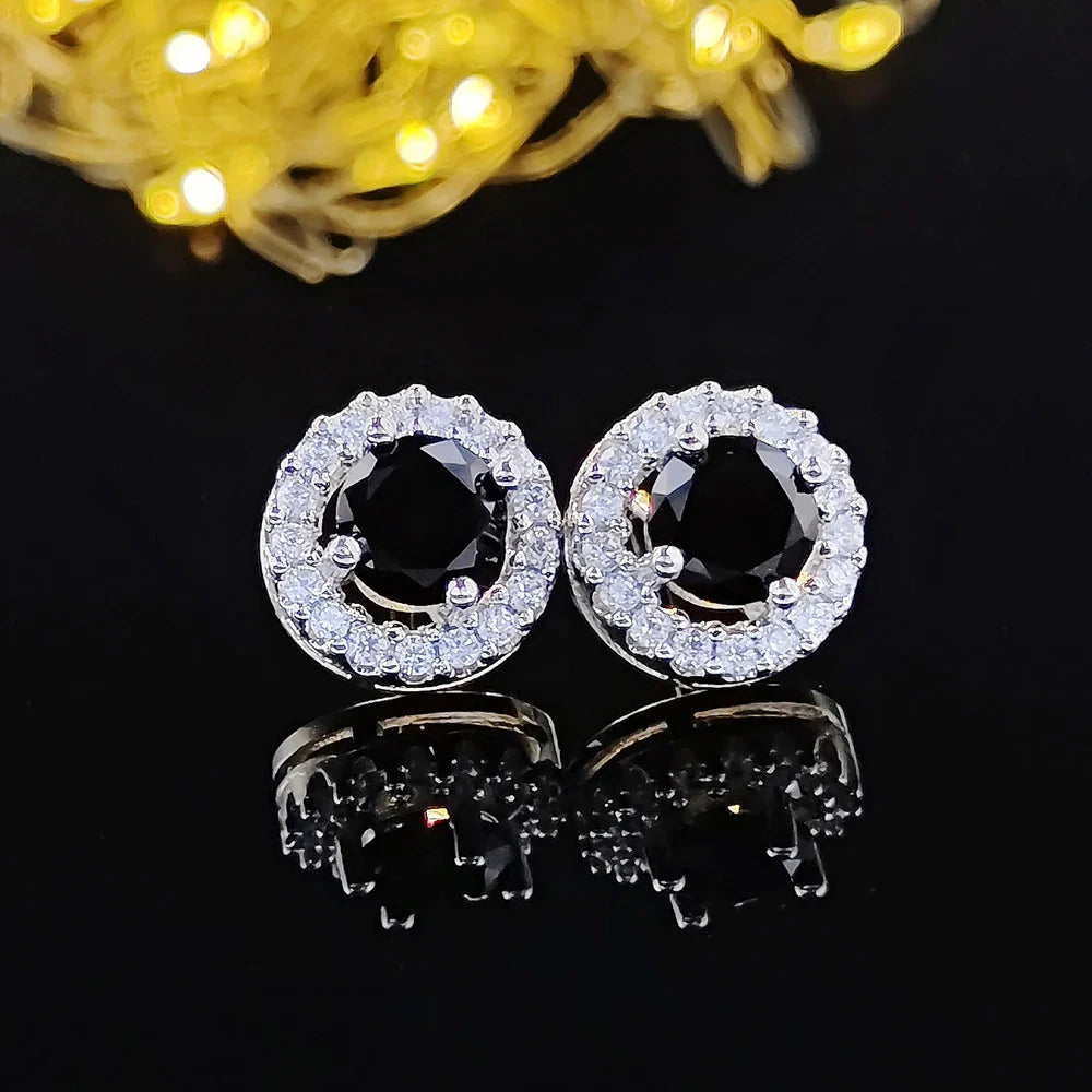 Silver Color Korean Zircon Circle Stud Earrings Brincos for Women Boucle D'oreille Femme Bijoux Gift Jewelry E232