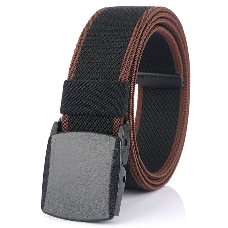 VATLTY Metal Free Men's Elastic Belt Strong Engineering Plastic Quick Release Nylon Buckle Unisex Stretch Belt Outdoor Girdles