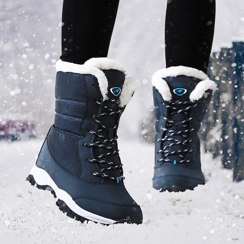 Winter Shoes Waterproof Boots Women Snow Boots Plush Warm Ankle Boots For Women Female Winter Shoes Booties Botas Mujer