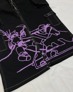 Y2K cargo pants women 2023 new ins fashion Harajuku trend jeans women models printed casual streetwear hip hop black jeans women