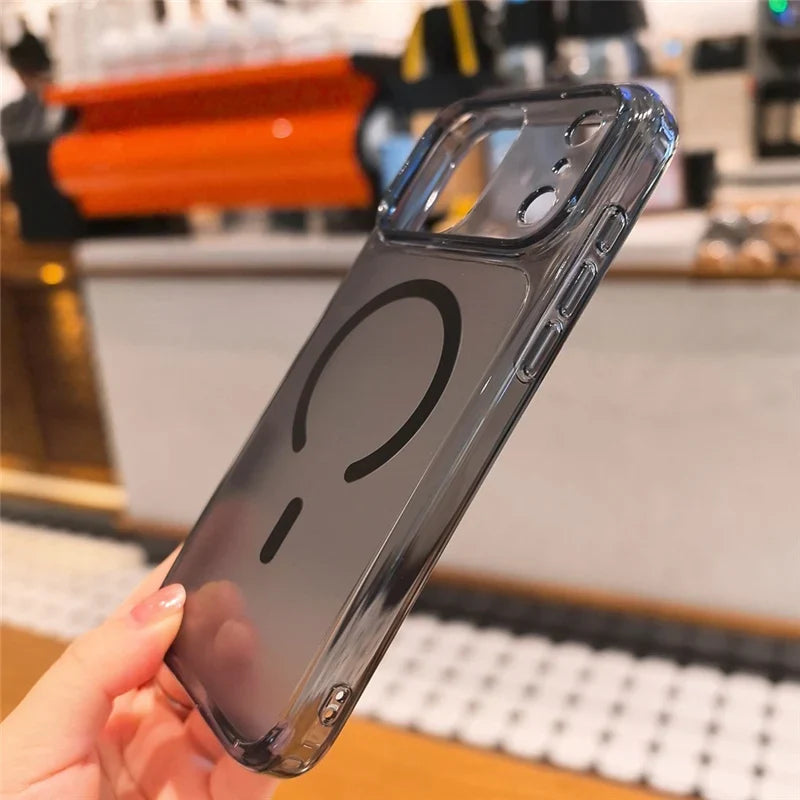 Matte Translucent PC+TPU Original Magsafe Case For iPhone 17Pro 17Air 17Pro Max Active Camera Button Wireless Charge Hard Cover