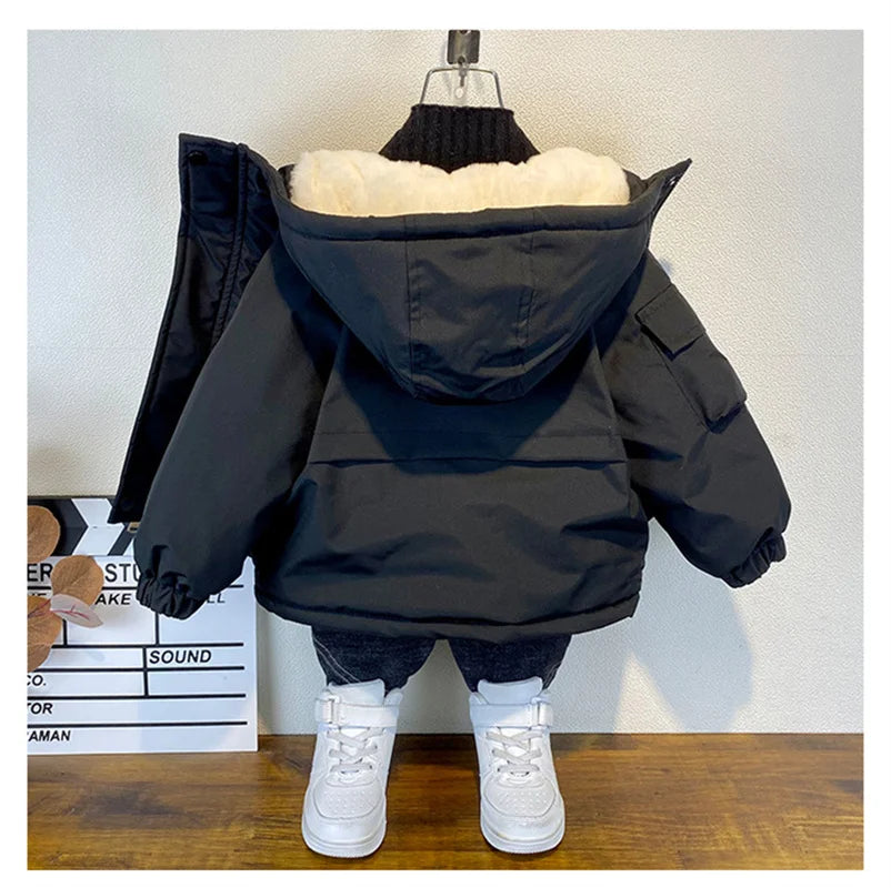 Winter Boys Jacket Children Clothing Keep Warm Cotton Thicken Coats