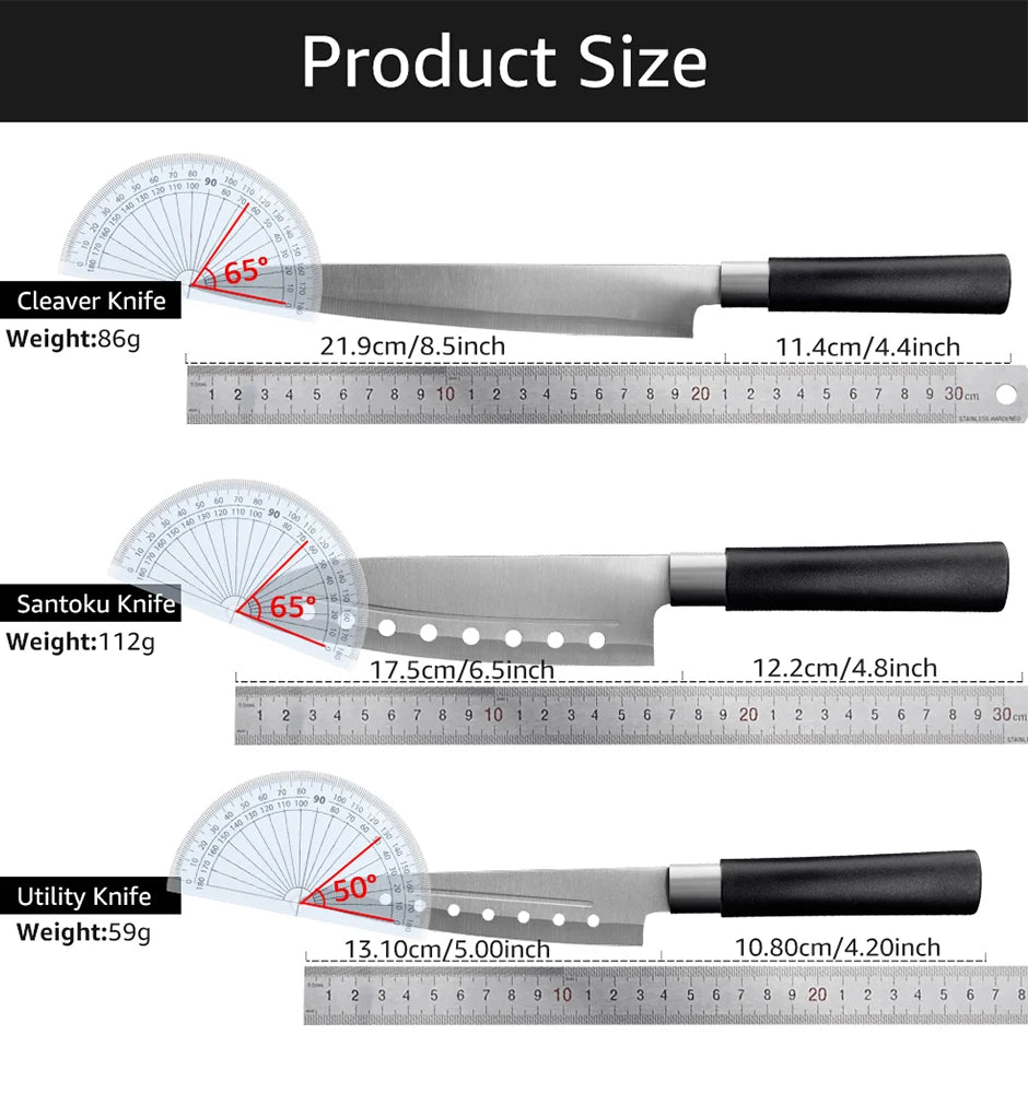Kitchen Knife 5 7 8 Inch 3CR13 420C High Carbon Stainless Steel Utility Slicing Fruit