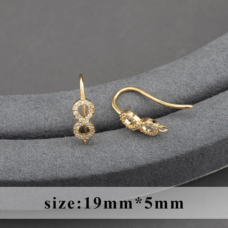 GUFEATHER,20pcs/lot,M800,jewelry accessories,pass REACH,nickel free,18k gold plated,copper,connector,diy earrings,jewelry making