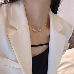 European and American Fashion Simple Stainless steel Gold Color Collarbone Chain