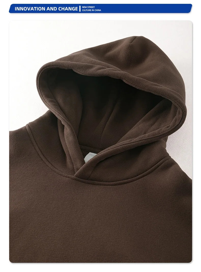 Stitched fleece hoodie