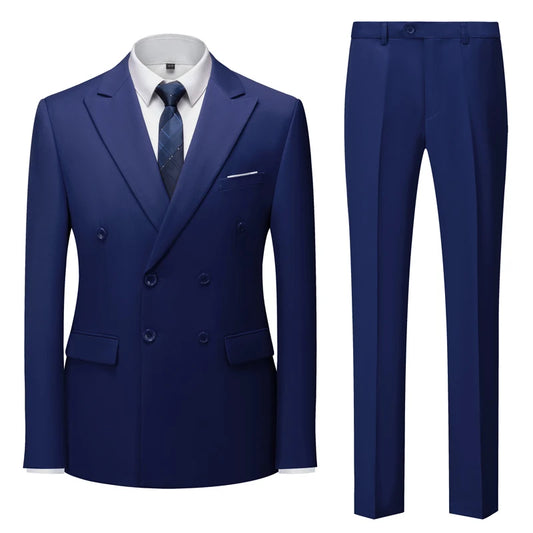 Tuxedo for Mens: Men's Casual Boutique Double Breasted Suit Trousers