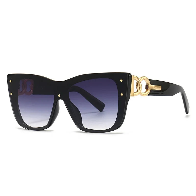 2025 New Fashion Big Frame Cat Eye Sunglasses For Ladies Street Shot Fashionable Sunglasses for Women Driving Shades UV400