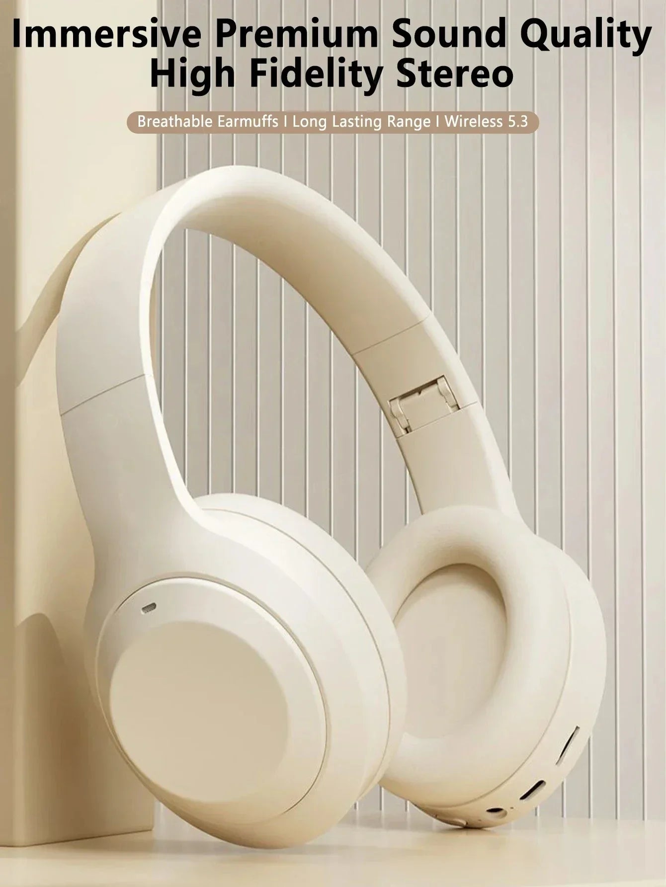 Bluetooth 5.3 M5 Wireless Headset HiFi Stereo Earphones Noise Cancelling Gaming Headband Foldable with Mic Earbuds