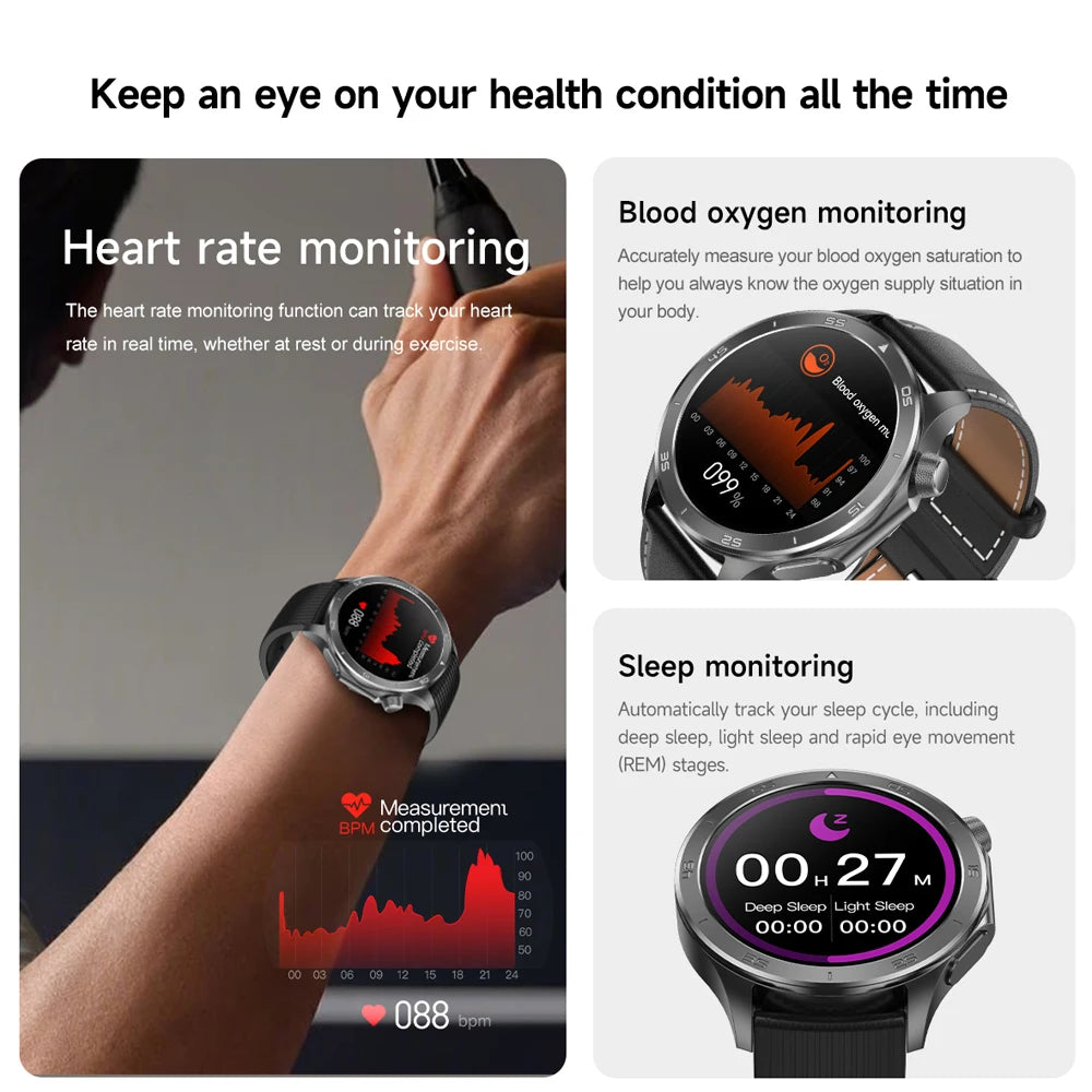 For OPPO Watch X Smart Watch Men High-end Business Men Bluetooth Call IP68 Waterproof Fitness Tracker Smartwatch Man 2025 New