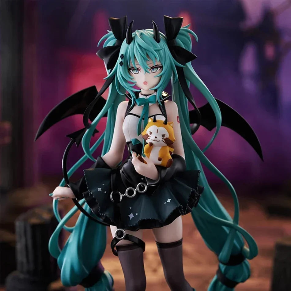 Top Selling  Anime Peripheral Ornament Hatsune Miku Little Devil Dark Angel Chuyin Handmade PVC Model  In Stock Fast Ship