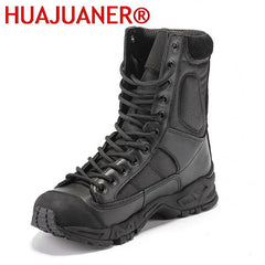 Men Combat Tactical Boots Outdoor Hiking Desert Leather Ankle Boots Military